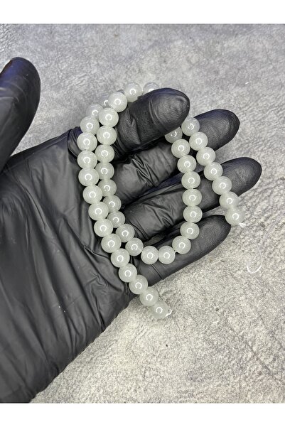 Mos Tespih سلسلة من الخرز الزجاجي الرمادي من الأحجار الطبيعية (مجموعة تحتوي ع...