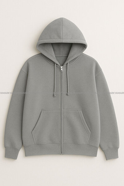 LG LAGULER سترة شتوية كبيرة الحجم بغطاء للرأس وجيب كنغر للجنسين