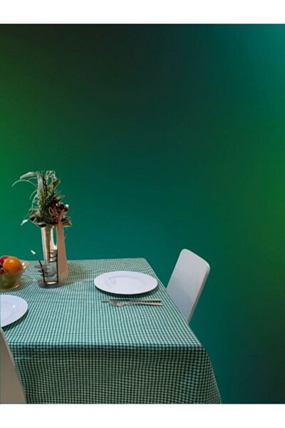 alinastore مفرش طاولة من القماش القطني بنمط مربع صغير أخضر مقاس 160 × 170 سم،...