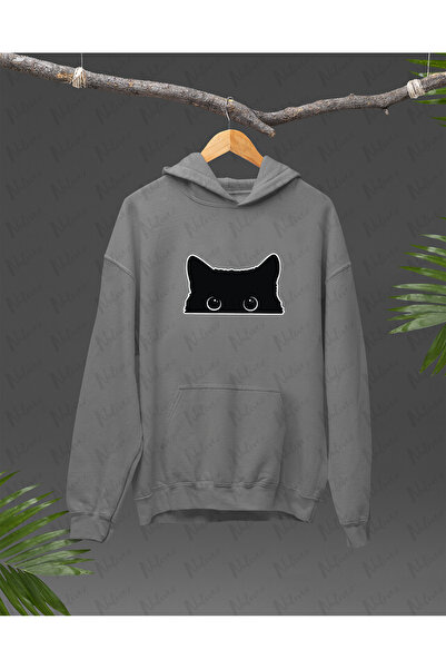 Nulivez هوديي كبير الحجم للجنسين مطبوع بتصميم قطة أنيمي، عالي الجودة