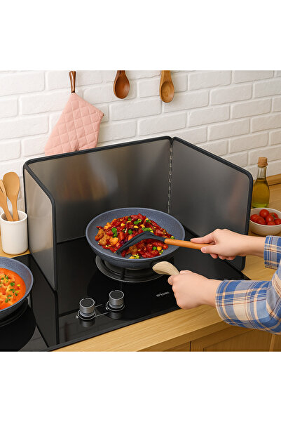 BLUE SİDE Paslanmaz Çelik Pinterest Stil Ocak Üstü Yağ Sıçratmaz Ocak Arkası Koruyucu Panel 100/30