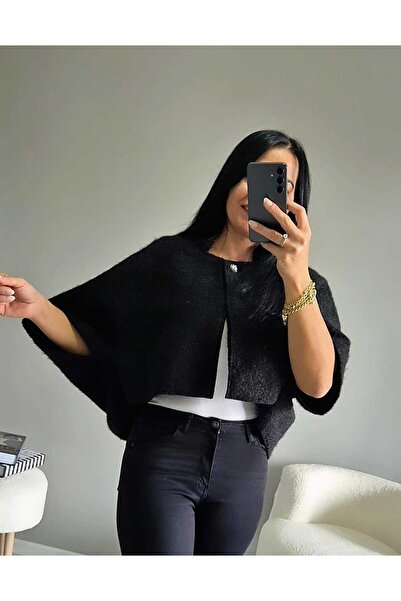 ARTI MODA Kadın Kısa Hakim Yaka Panço