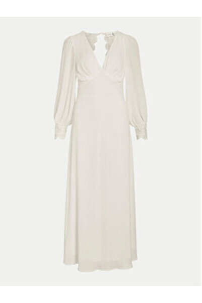 VILA Γυναικείο Καλοκαιρινό Φόρεμα 14098599 Λευκό