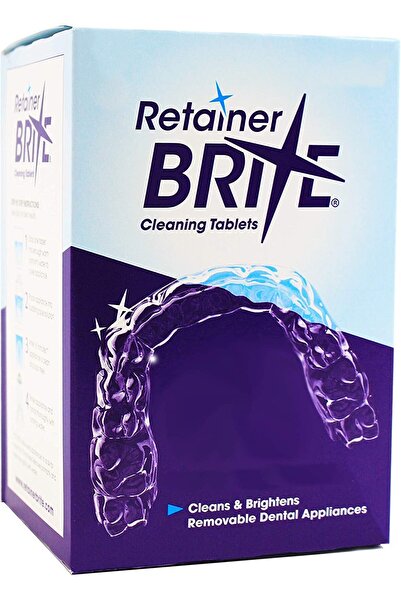 Brite Tablete Retainer pentru curatare aparate ortodontice, gutiere, proteze dentare, set 36 buc