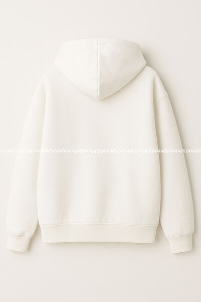 LG LAGULER Unisex Fermuarlı Polarlı Kapüşonlu Kanguru Cepli Oversize Kışlık Hoodie Ceket