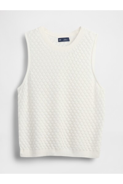 GAP Kadın Kırık Beyaz Cashsoft Örgü Atlet