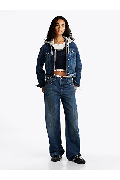 Tommy Hilfiger Women's Mia Studded Relaxed Straight Jean Pants