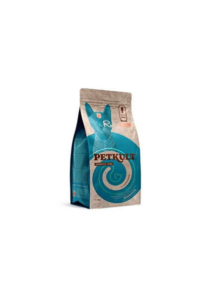 PetKult Hrană uscată pentru pisici Probiotic Care Sensitive cu somon, 2 kg