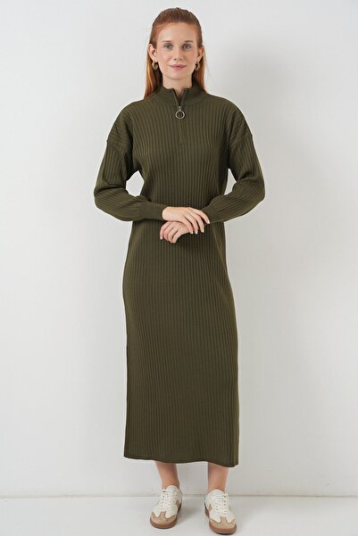 Hiccup Φόρεμα BDART με υφή πλεκτού με κουμπιά με μισό κοστούμι