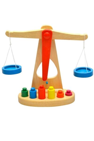 OEM Ξύλινη ζυγαριά, πολύχρωμη, +3 ετών