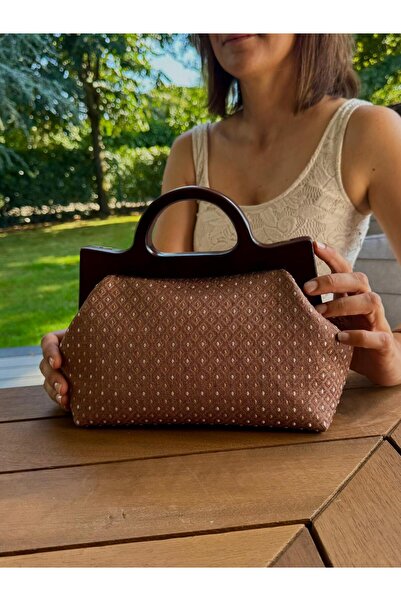 JOPHIEL Raphael - Wooden Scholar Fabric Bag, Clutch, Handbag, Portfolio, Women's Bag, Handbag