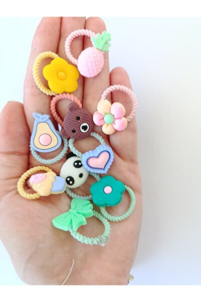 chibi 10 Pieces of Tiny Baby Rubber Buckle Set with Different Colors and Cute...