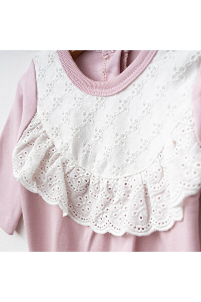 Miniday Baby Kız Bebek Dantelli Takım Bandanalı 3' lü set