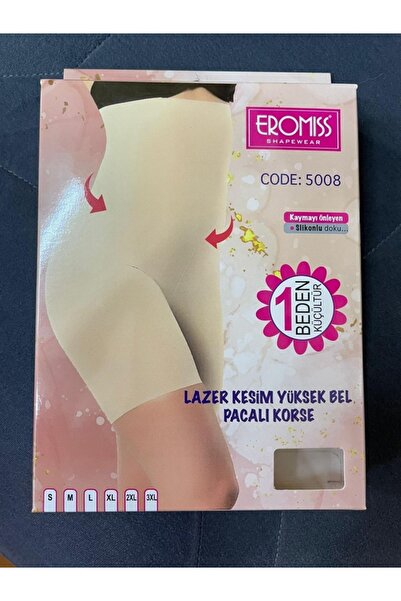 Eromiss مشد طويل عالي الخصر من السيليكون المقطوع بالليزر مقاس 1BEDEN THIN-LIT...
