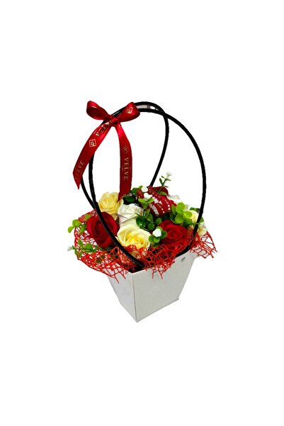 velve Cosulet floral Roses Scent, cu trandafiri din sapun parfumati si plante...