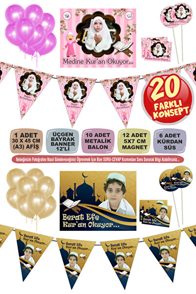 cici magnet www.cicimagnet.com Kuran Okuyorum Süsleme Seti Konsepti Hatim, Ha...