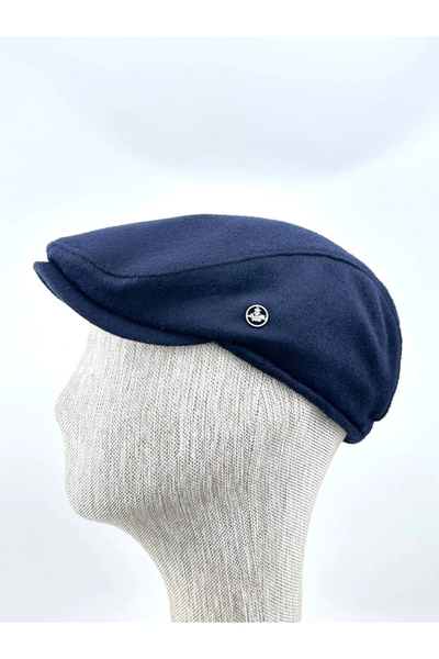 KARNAS ŞAPKA Șapcă de iarnă – țesut clasic din lână bleumarin, model elastic ...