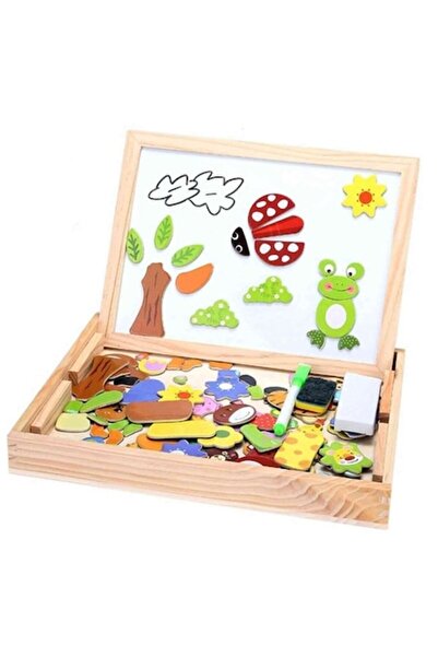 OEM Wooden Magnetic Puzzle and Board 3-in-1 Educational Board