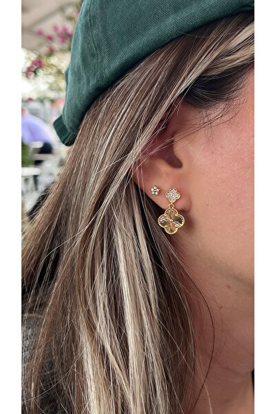 ZEYCE Gold Sallantılı   Küpe
