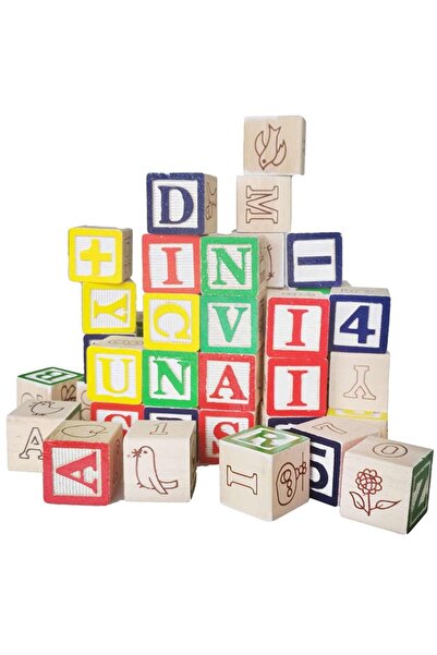 Picodino Wooden Alphabet Blocks, ABC 27 Pieces,