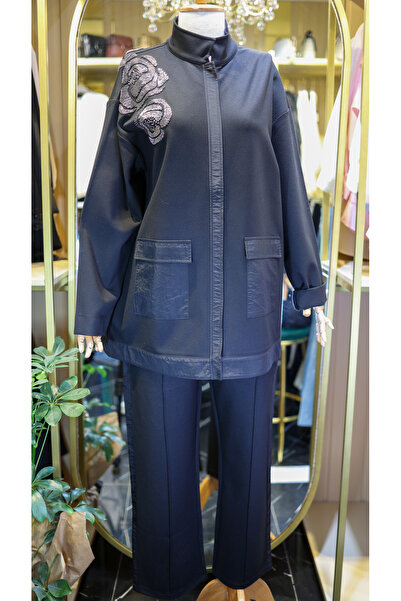 Ghisa Shoulder Embroidered Pocket Trousers Set