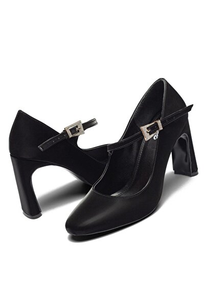 Dedos Black Platform High Heel Strappy Buckle Women's Evening Dress Shoes 3110