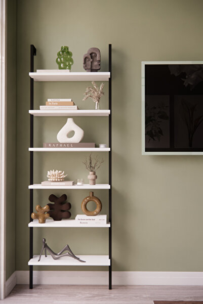 Phobia 6 Raflı Duvara Monte Kitaplık Dekoratif Tasarım Ev Rafı Çok Amaçlı Dolap Düzenleyici