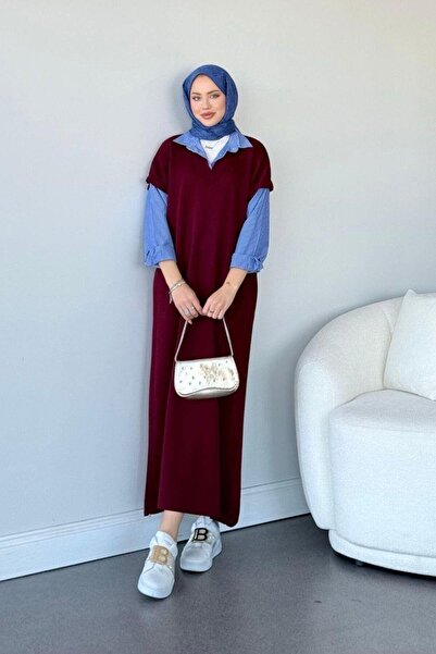 Şulemoda Giyim Muadil Elbise Bordo