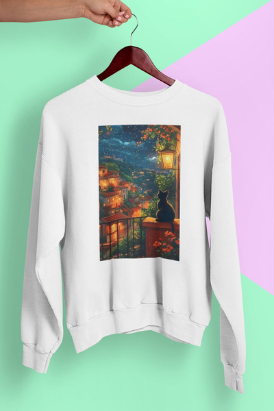 MAGORS Φούτερ με στάμπα STIL-X CUTE CATS, UNISEX, με λαιμόκοψη, OVERSIZE