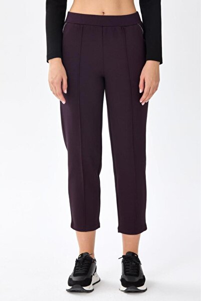 İKİLER Beli Lastikli Cepleri Taş Şerit Detaylı Pantolon 256-2107