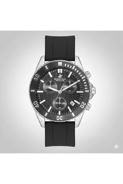 Beverly Hills Polo Club Bp3277X.351 Men's Wristwatch | 45mm, Ceramic Bezel, Sapphire Glass, 10 Atm