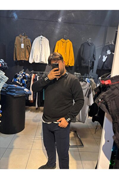 Q45collection Long Sleeve Polo Neck Sweatshirt