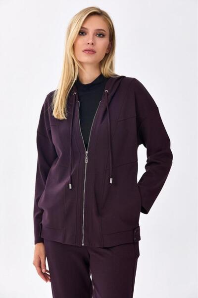 İKİLER Önü Fermuarlı Kapüşonlu S-Shirt 256-2102