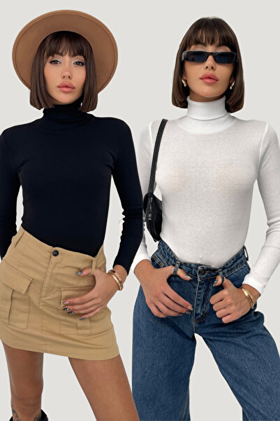 New Now Tokyo Full Collar Long Sleeve Camisole Sweater