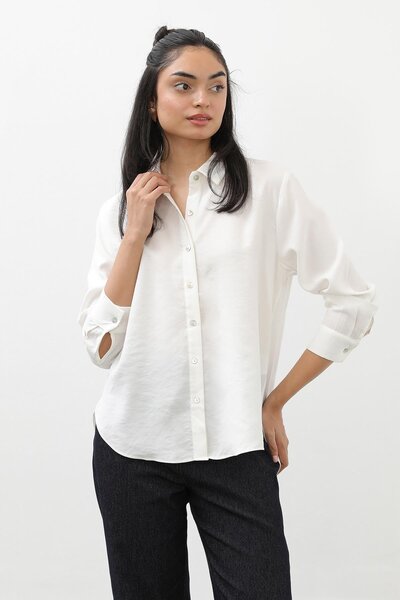 Loreen Women's Buttoned Short Shirt -20647Gml -