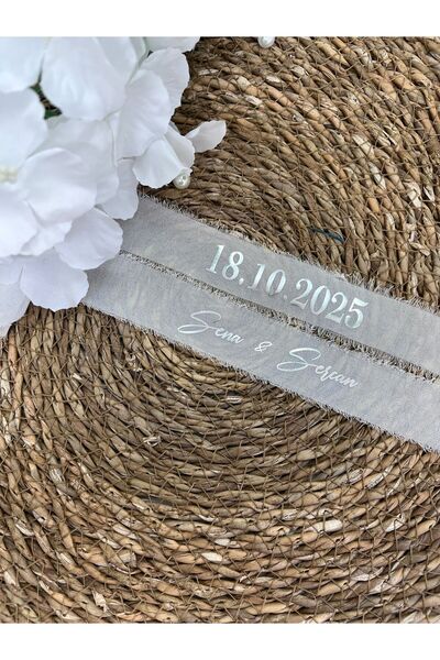 imzatasarım Kişiye Özel Gümüş Baskı İsteme Çiçeği İpek Kurdelesi Gelin Çiçeği...