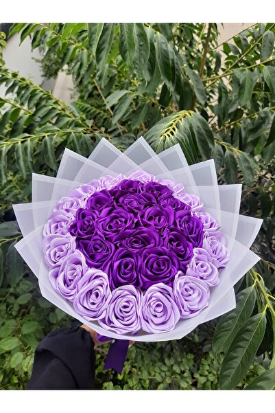 BUKET DÜNYASI 30 Lu Led Işıklı Solmayan Gül Buketi MOR-LİLA KARIŞIK ÖZEL ÜRET...