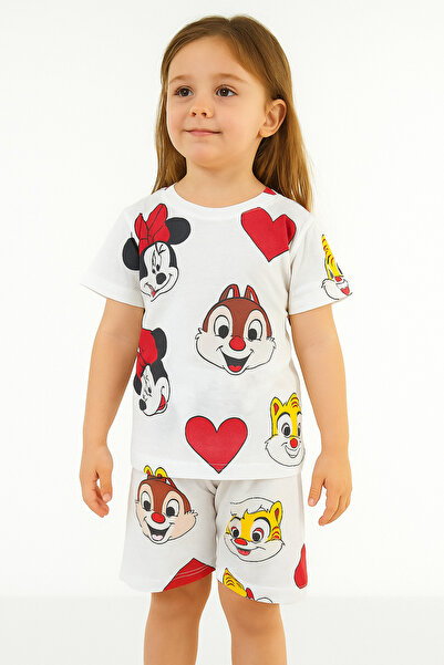 Palal Children's Short Sleeve Shorts Set Patterned Printed Kids