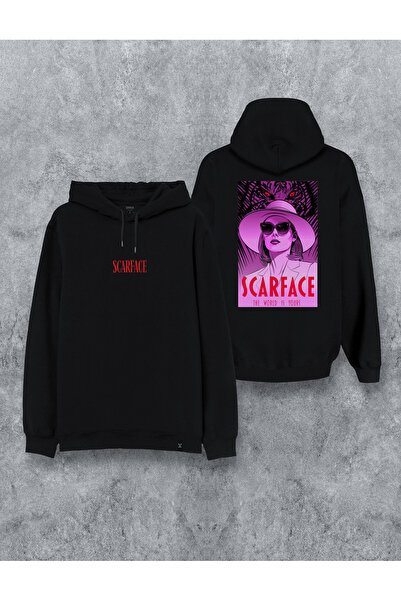 MODA Φούτερ με κουκούλα με στάμπα Scarface Injured Face