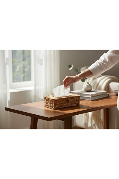 zezedesing Rattan Covered Napkin Holder