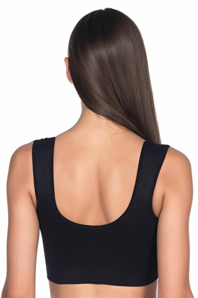 Emay Black Mi 4021 Padded Thick Strap Bustier