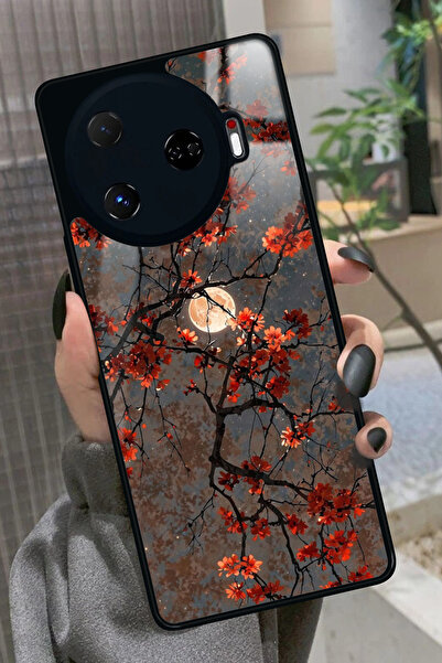 TECNO Camon 30 Pro Uyumlu Van Gogh Kırmızı Ağaç Tablo Tasarımlı Glossy Premium Kılıf