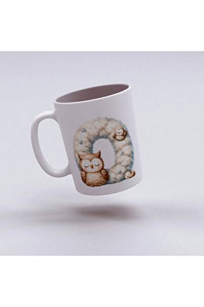 Kupa Letter O Design Cup, Cute Animal Themed Letter Cup