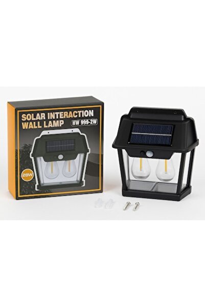 OEM Lampă solară de perete cu 2 becuri LED HW 999-2W, senzor de mișcare, lumi...