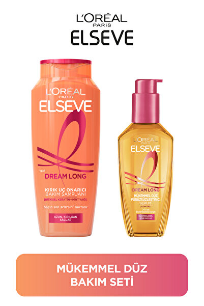 ELSEVE Dream Long Perfectly Straightening Serum and Repair Care Shampoo 400ML