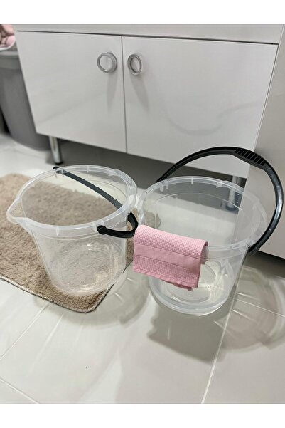 zemihra Kapaksız Su Kovası 21 Litre 2 Lİ SET Şeffaf Temizlik Kovası Kapaksız ...