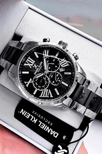 Daniel Klein Exclusive Erkek Kol Saati 3 Atm Su Geçirmez Gümüş Renk Çelik Kor...