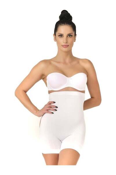 Emay İç Giyim Corset pentru femei Emay Basen Open boxeri 2033 Alb