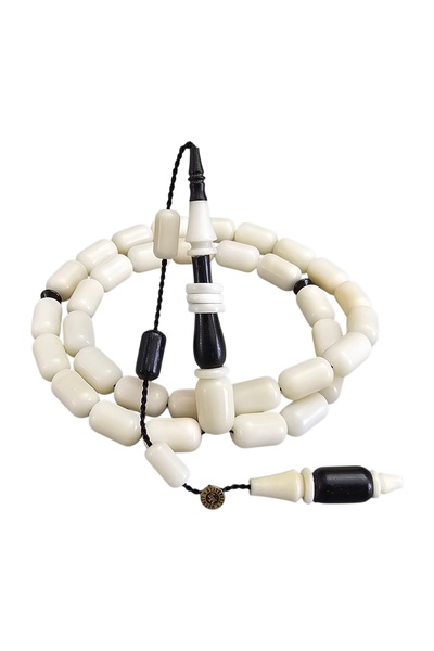 LEBLEBİ TESBİH Ebony Wood Combination Ringed Narçıl Prayer Beads Lt1401