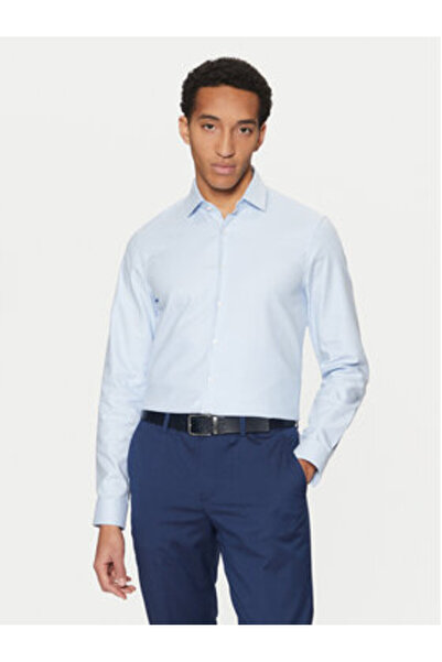Calvin Klein Ανδρικό Πουκάμισο K10K113854 Ανοιχτό Μπλε
